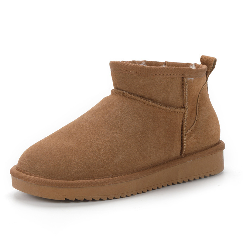 Designer shoes Snow boots Women's fur Integrated 2026 New style Fashionable and warm leather cotton shoes Women anti-slip short tube Free shippin - view 5
