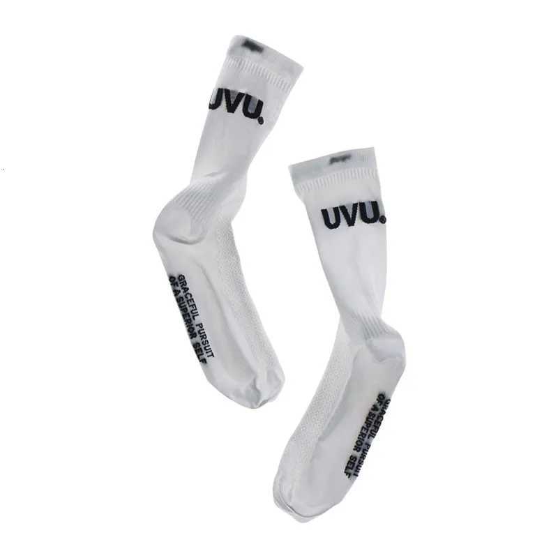 UVU Running Training Socks Sports Running Training Socks Alphabet Medium Tube Socks Q260907 - view 4