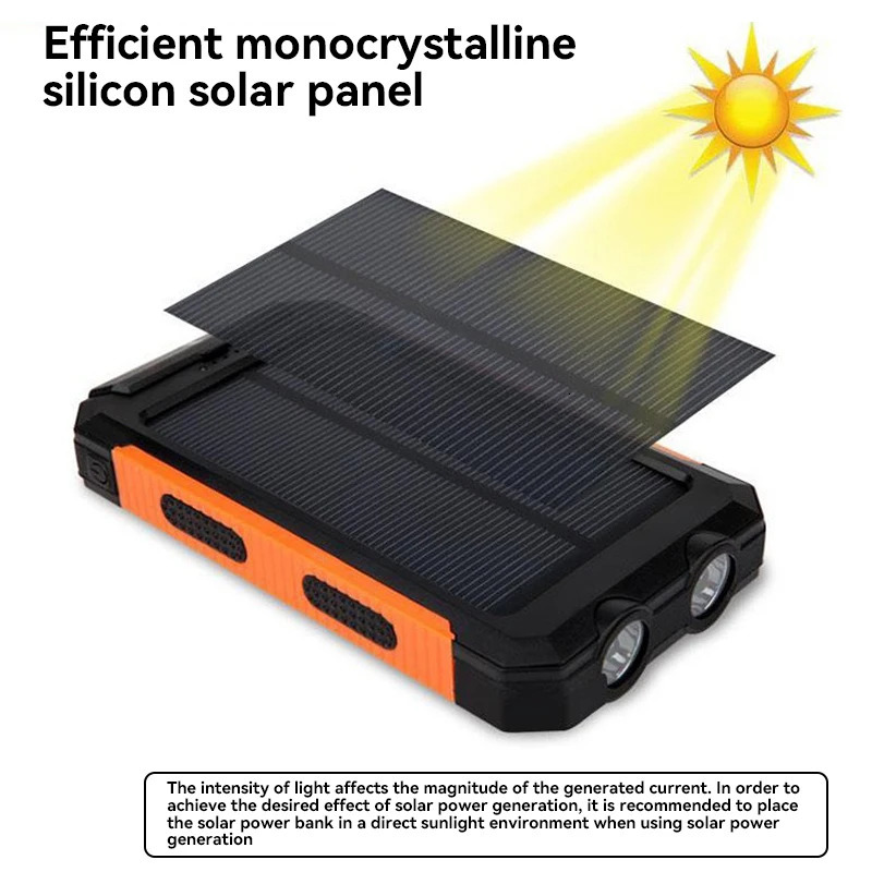 Solar Power Bank 80000mAh Portable Charging Powerbank External Battery Charger Strong Light LDE Light for All Smartphones 260907 - view 4