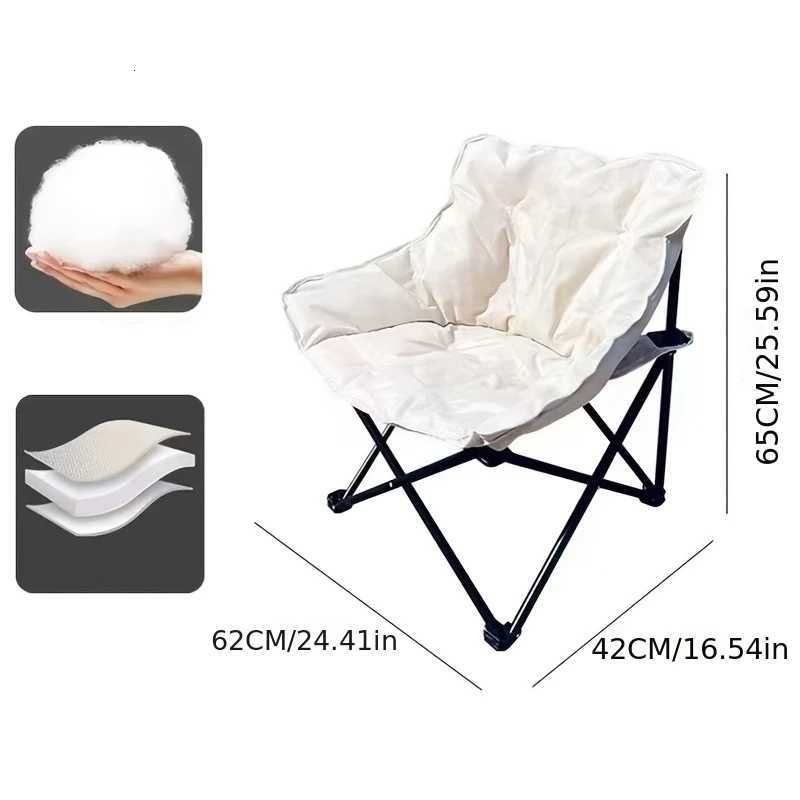 Garden Lounger Moon Chair Reinforced Outdoor Camping and Picnic Chair Low-Back Moon Chair Sketching Chair Folding Chair N260909 - view 7
