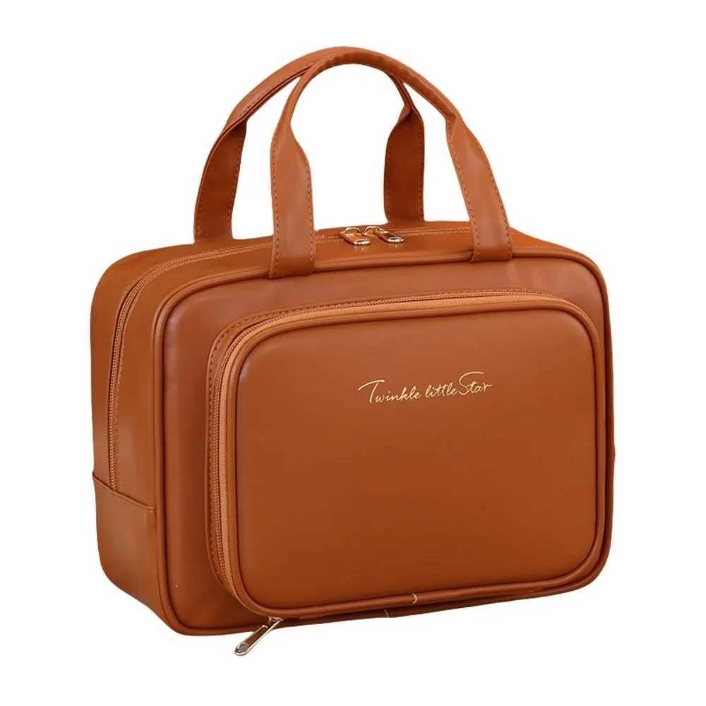 Simple Storage Makeup Bag Handle Large Capacity Cosmetic Container Multifunctional Portable Travel Wash Pouch Data Cable Storage S260909H4AF - view 5