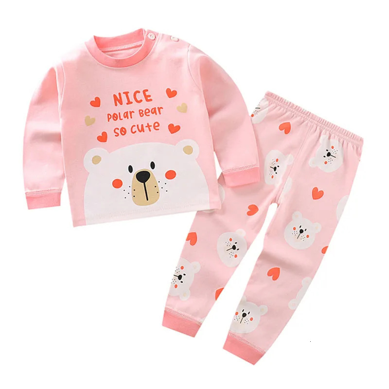 Children Kids Clothes Sets Boys Girls Suit Pajamas Clothinng Pants Cartoon Autumn Winter Sleepwear Outfits 260904 - view 3