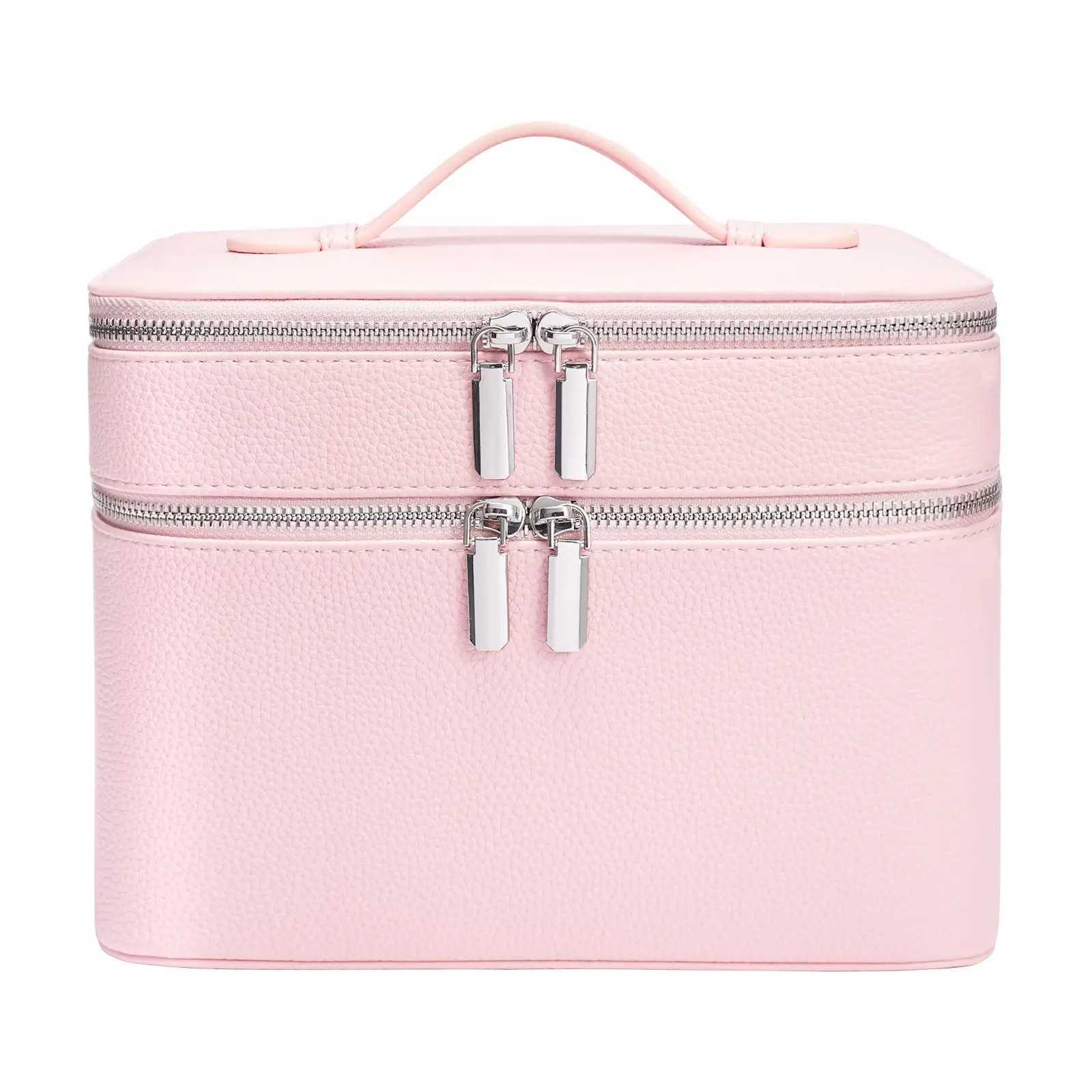 Double Layered Portable Professional Makeup Bag Skincare Tool Pack Beauty Eyelash PU Storage Box Multi Partition Cosmetic Bag S260909AU0U - view 6