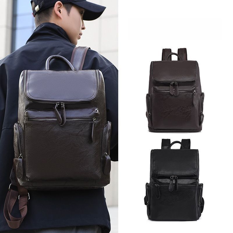 New Large-Capacity Plaid Classic Casual Backpack, Fashionable And Versatile Men's Laptop Bag, Trendy College Student Bookbag - view 3