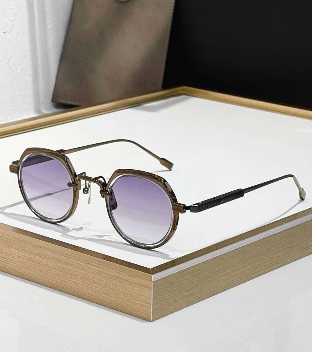 Luxury Fashion Trend Vintage Sunglasses Revati-T Pure Titanium Punk Goggle Retro Small Round Style Unisex A+ High Street Quality R260908 - view 4