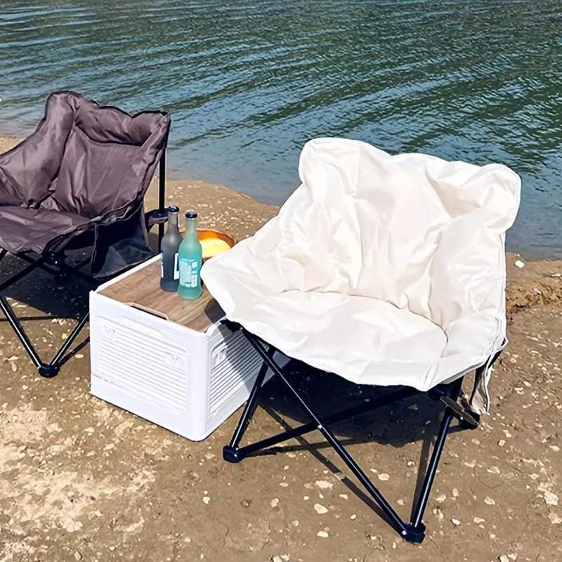 Garden Lounger Moon Chair Reinforced Outdoor Camping and Picnic Chair Low-Back Moon Chair Sketching Chair Folding Chair N260909 - view 6