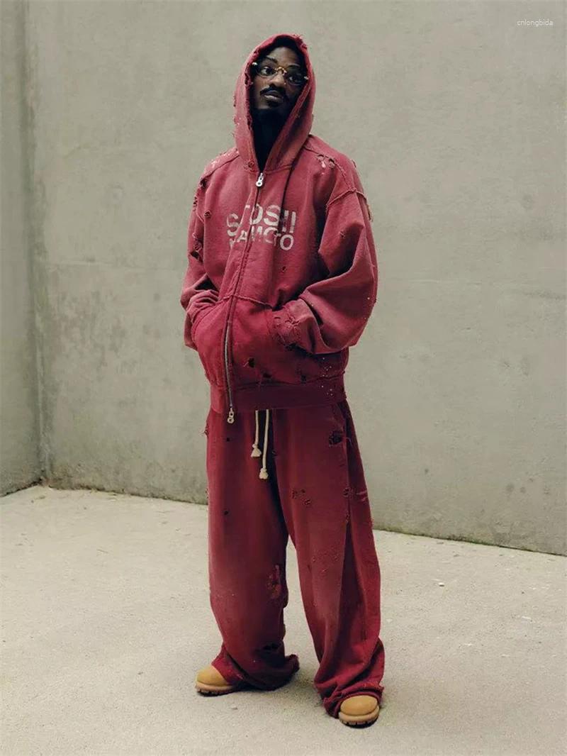 Men' s Hoodies Classic Letters Print Zipper Hoodie Hoode