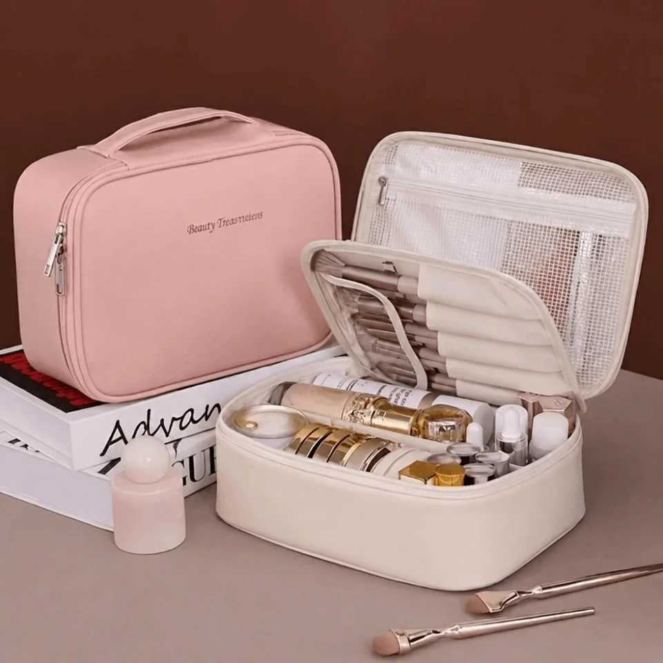 Luxury Double Layer Cosmetic Bag Zippered Waterproof Makeup Bag Large Capacity Cosmetics Organizer S260909RTHZ - view 6