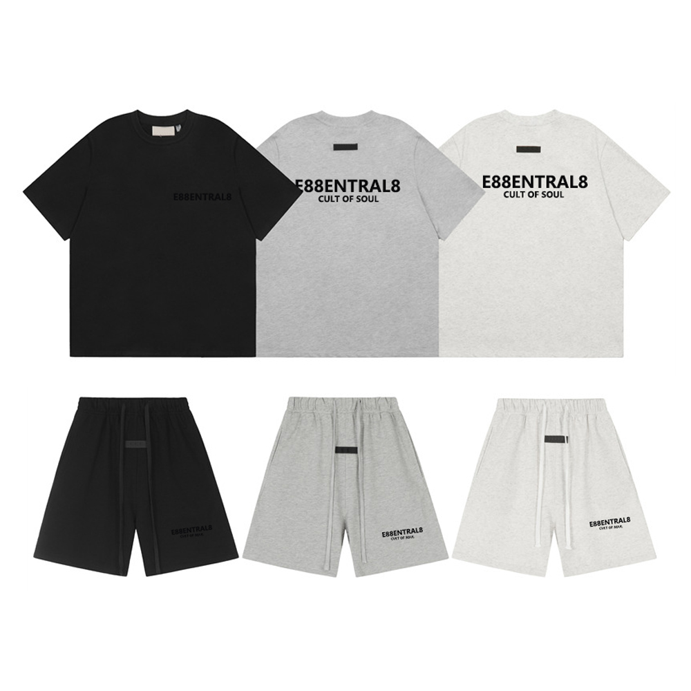Set Essenziale A Maniche Corte Di Design-Set Pantaloncini Sportivi Essenziali D…