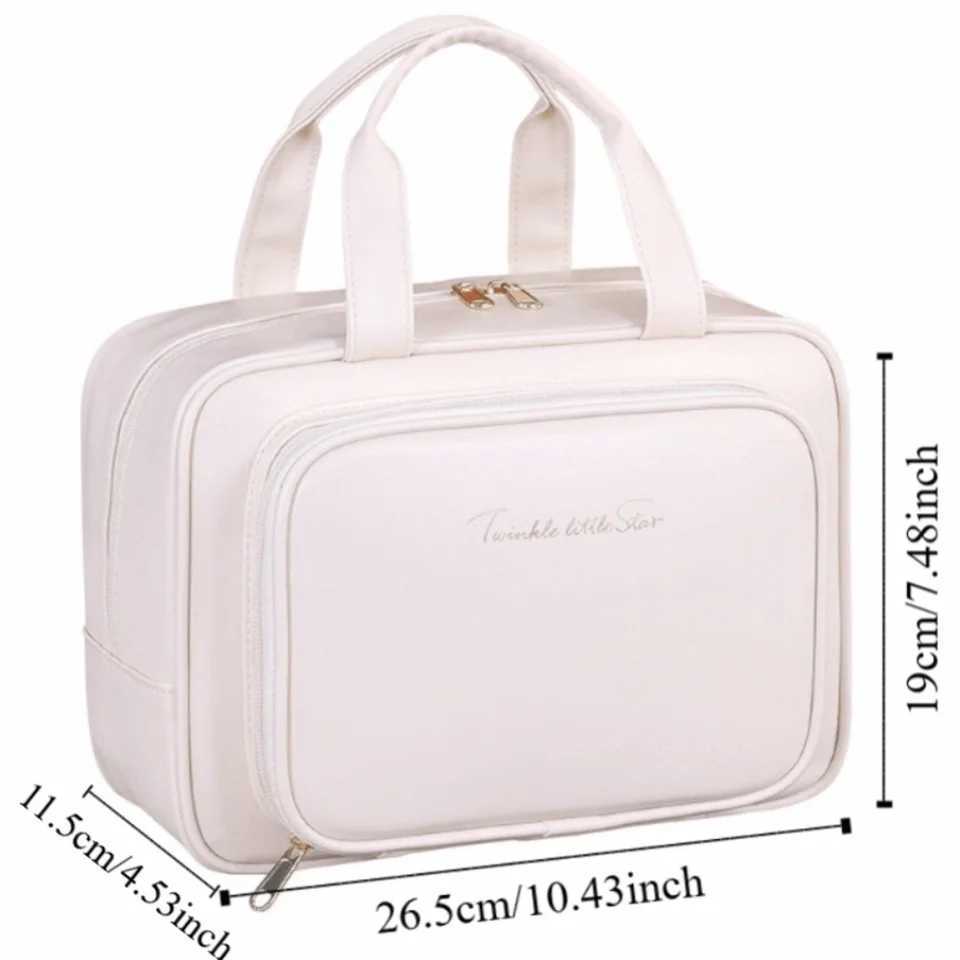 Simple Storage Makeup Bag Handle Large Capacity Cosmetic Container Multifunctional Portable Travel Wash Pouch Data Cable Storage S260909H4AF - view 6