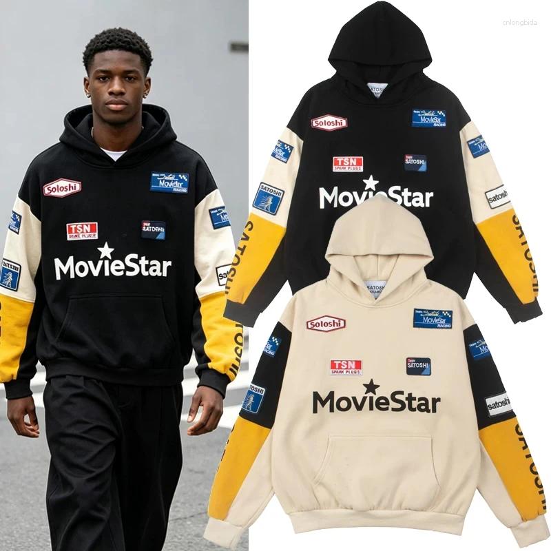 Men' s Hoodies 2026 Hip Hop Embroidery Long Sleeve Hole