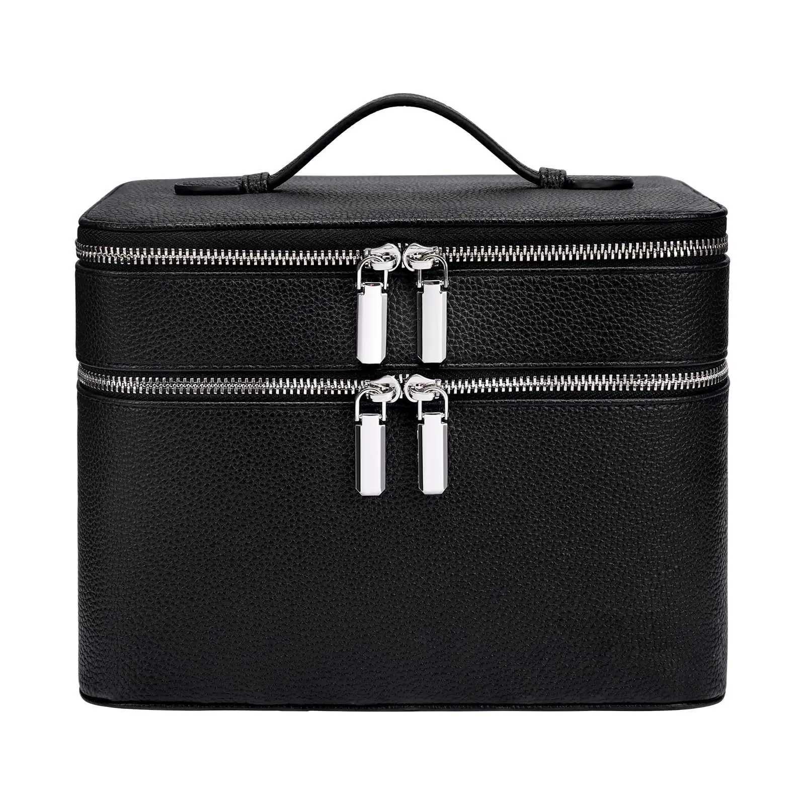 Double Layered Portable Professional Makeup Bag Skincare Tool Pack Beauty Eyelash PU Storage Box Multi Partition Cosmetic Bag S260909AU0U - view 5
