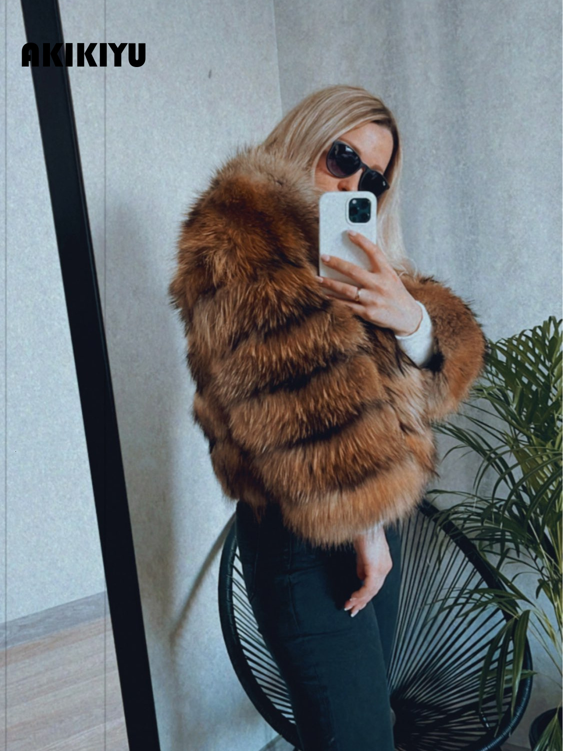 2026 Winter Jacket Women Real Coat Natural Fox Fur Outerwear O-Neck Three Quarter Sleeve Thick Warm Fashion New - view 7
