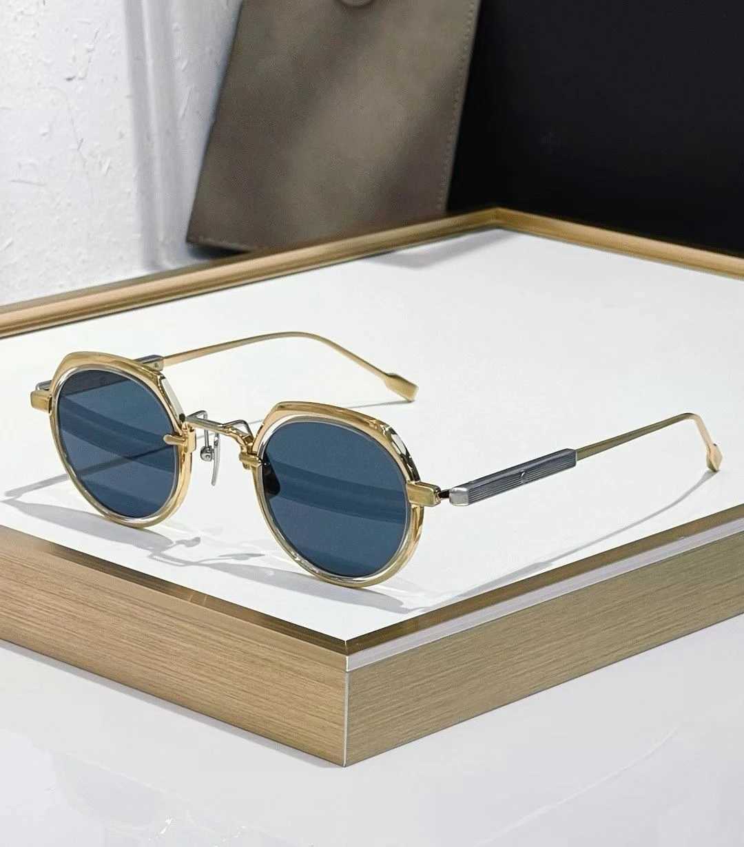 Luxury Fashion Trend Vintage Sunglasses Revati-T Pure Titanium Punk Goggle Retro Small Round Style Unisex A+ High Street Quality R260908 - view 5