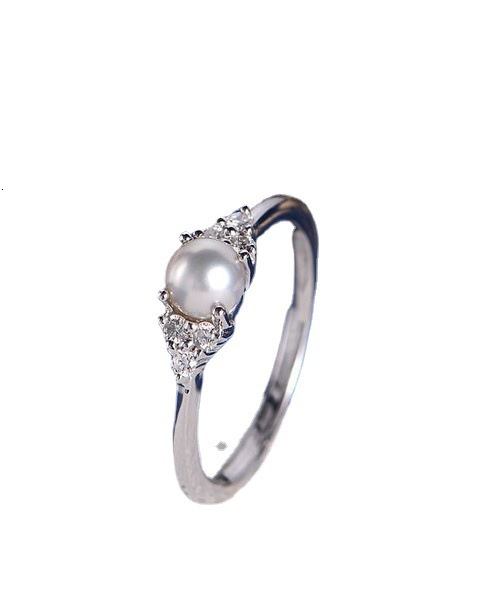 S925 sterling silver ring new 18k rose gold plated pearl ring, hand jewelry - view 6