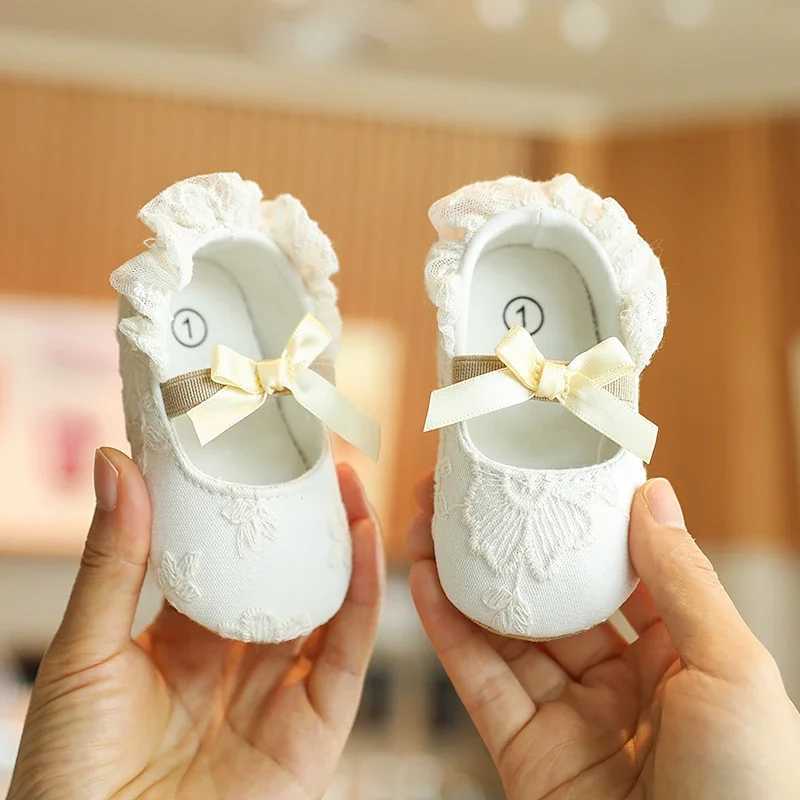 Cute White Lace Baby Girl Princess shoes Baby Moccasins Moccs Shoes Bow Fringe Rubber Soled Non-slip Footwear Crib Shoes S260909LL4K - view 6