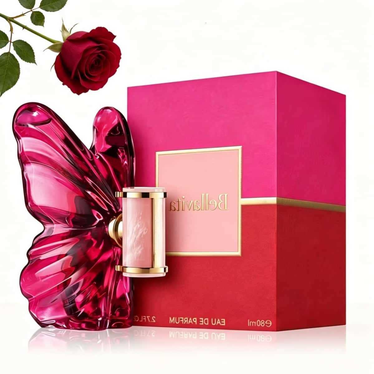 Women La a EDP Perfume 80ml With Gift Box Long Lasting Rich Floral Fruity Vanilla Scent Pink Butterfly Luxury Fragrance Gift for Her L260910