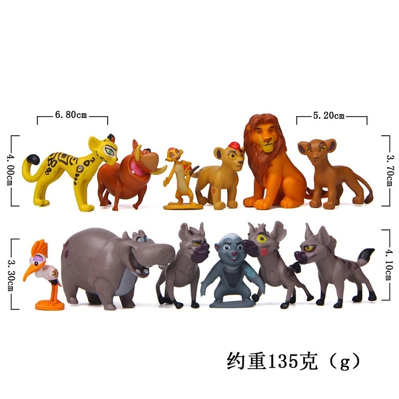 12Pcs/Set Anime Cartoon The Lion Guard King Kion Simba PVC High Quality Action Figures Bunga Beshte Fuli Ono Figurines Doll Toys 2 - view 7