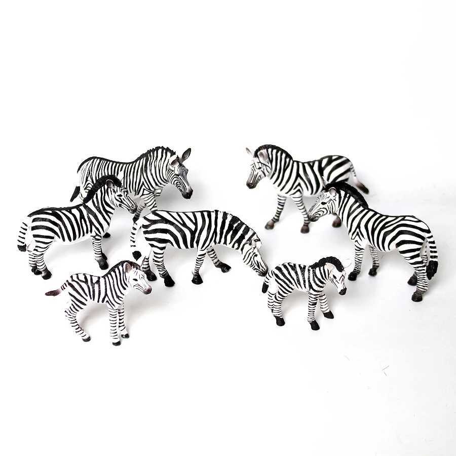 Simulation Wild Forest Animals Okapi Giraffe Wildebeest Zebra Plastic Model Figure Educational Collection Gift For Kids C260908 - view 5