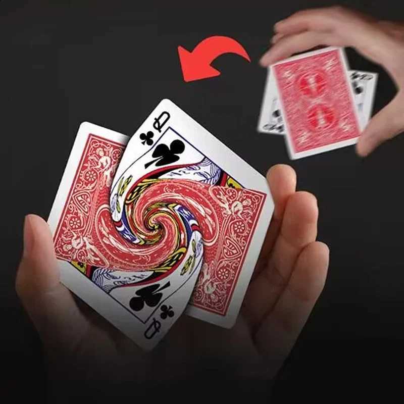 Vortex Magic Tricks Playing Card Connected Poker Change Magia Magician Close Up Street Illusions Gimmicks Mentalism Q260910