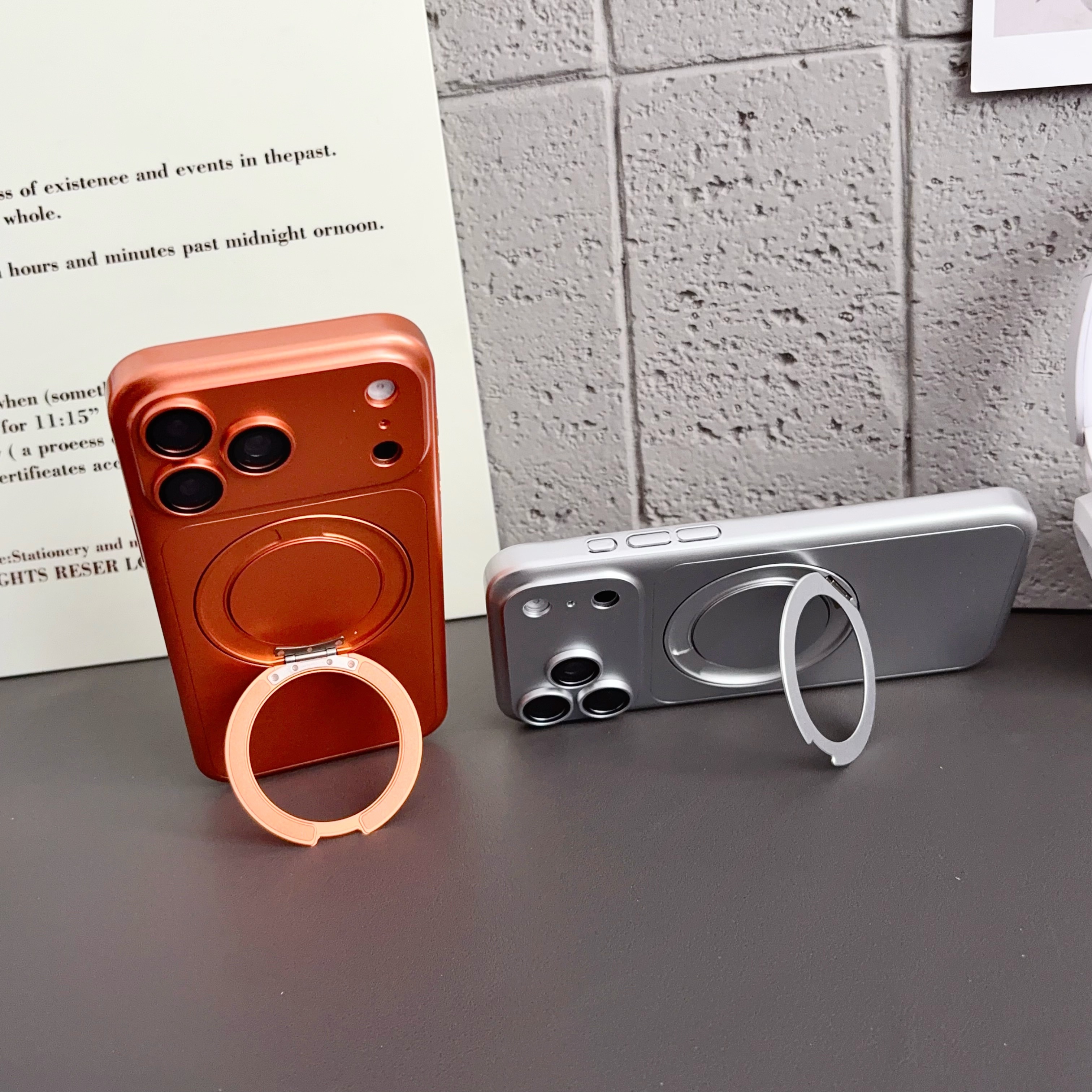 Phone Case 360 Rotating Metal Car Holder Ring Magnetic Case For Iphone 18 Pro Max 17 16 15 14 13 Magsafe Frosted Hard PC Bumper Cover Tcehub - view 7