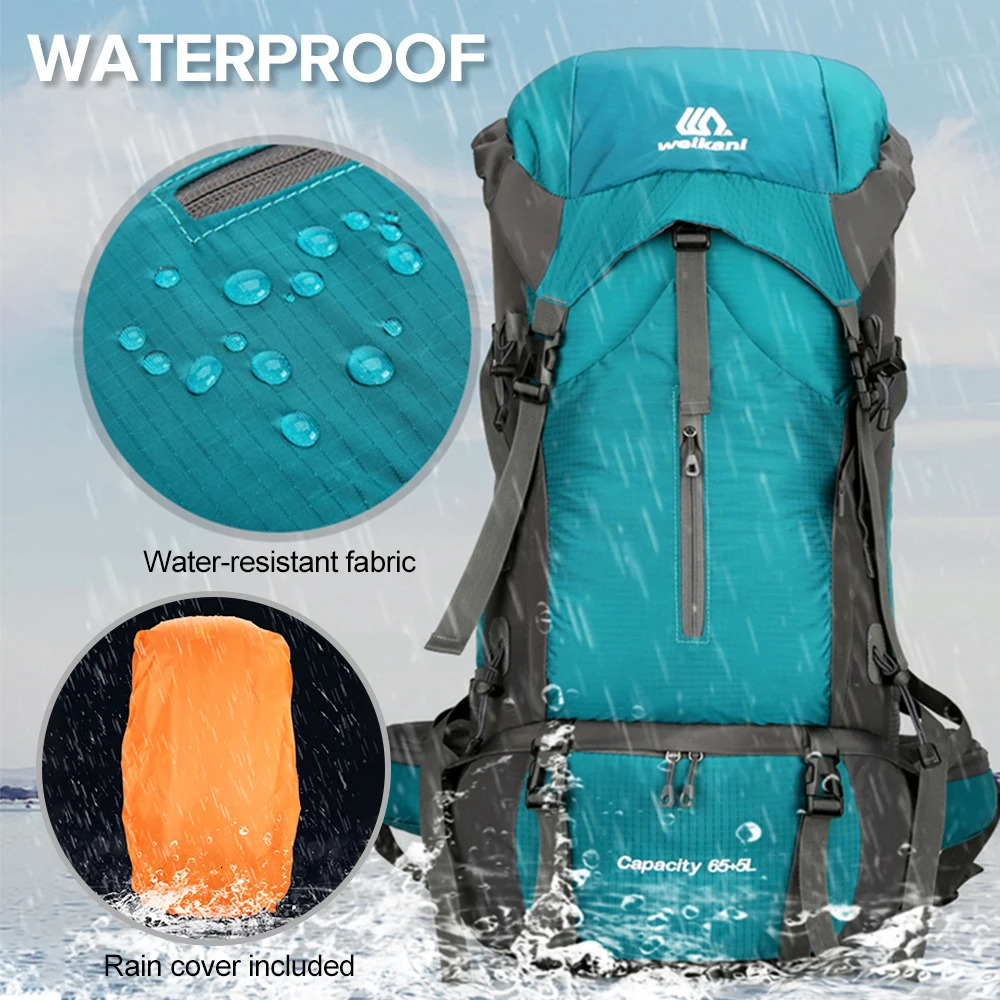 70L Hiking Backpack Camping Climbing Rucksack Travel Trekking Rucksack Mountaineering Bag Outdoor Sports Backpack Waterproof 260910 - view 4