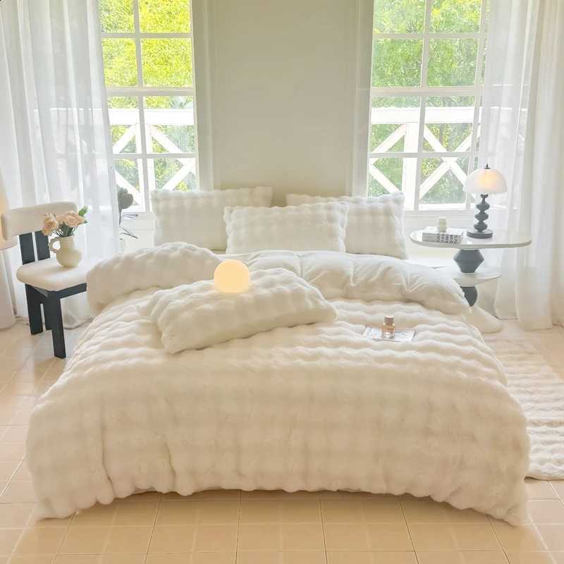 Cover Bonenjoy 1pc Plush Duvet Warm Quilts Cover Skin-friendly Bedding Solid Color Cforter Covers (No lowcase) J260909 - view 5