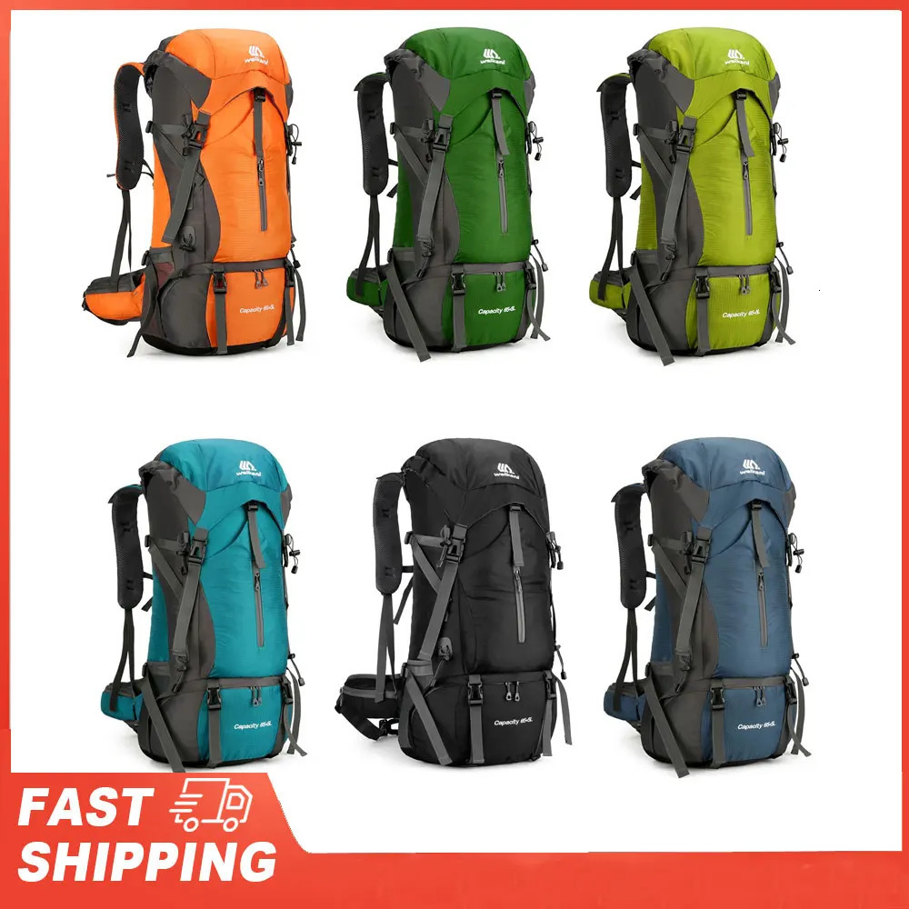 70L Hiking Backpack Camping Climbing Rucksack Travel Trekking Rucksack Mountaineering Bag Outdoor Sports Backpack Waterproof 260910