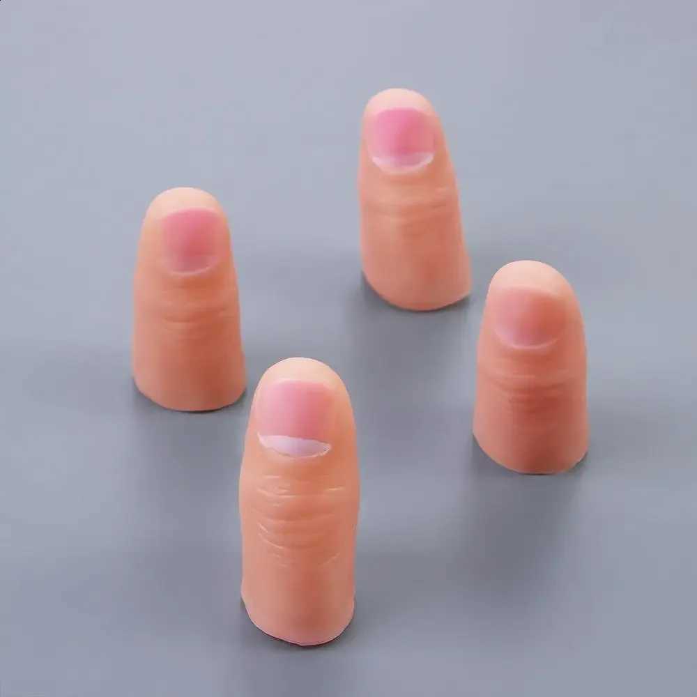 2Pcs Thumb Tip Finger Fake Magic Trick Close Up Vanish Appearing Finger Trick Props Toy Funny Prank Party Magician Accessories Q260910 - view 3