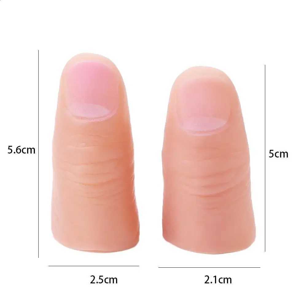 2Pcs Thumb Tip Finger Fake Magic Trick Close Up Vanish Appearing Finger Trick Props Toy Funny Prank Party Magician Accessories Q260910 - view 7