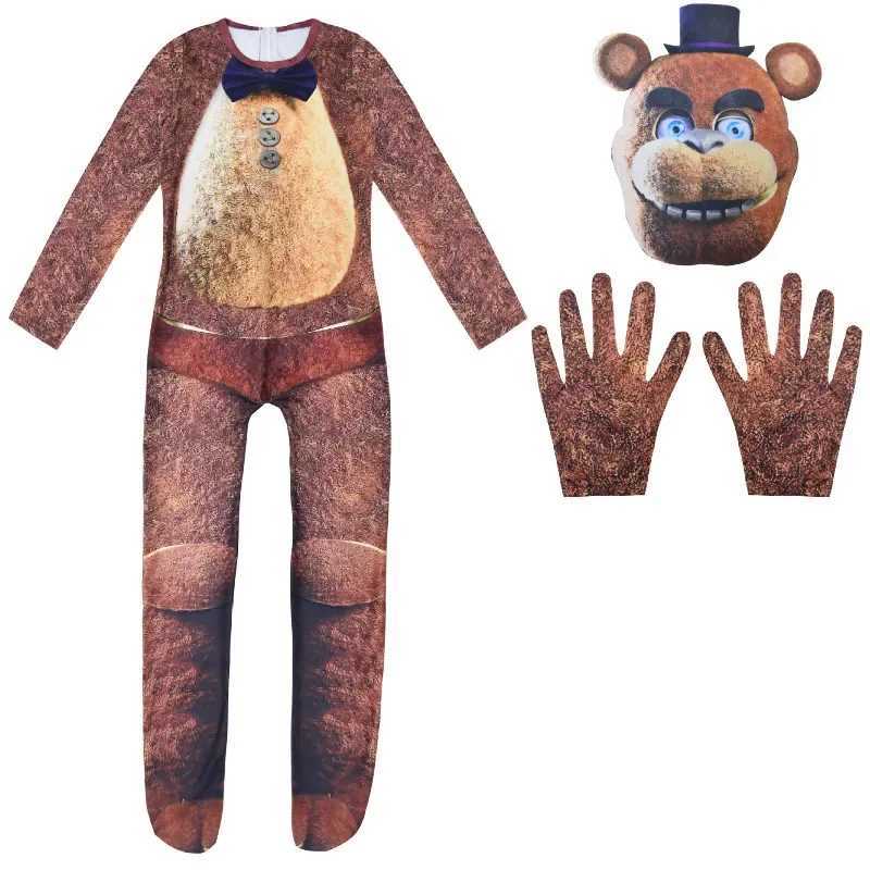 Bear House Halloween Costume for Kids Five Nights Freddyed Jumpsuit Cosplay Nightmare Bonnie Fnaf Freddy Anime 2025 PPT01.. Q260909 - view 3