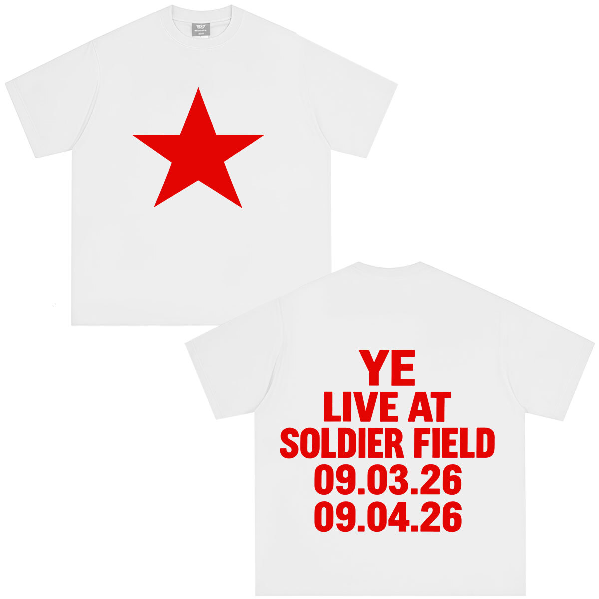 Rapper YE LIVE AT SOLDIER FIELD Tour 2026 Print T-shirt Tees Men Women Fashion Short-sleeved Cotton Loose Casual Hip-hop Punk T Shirts Tops - view 3