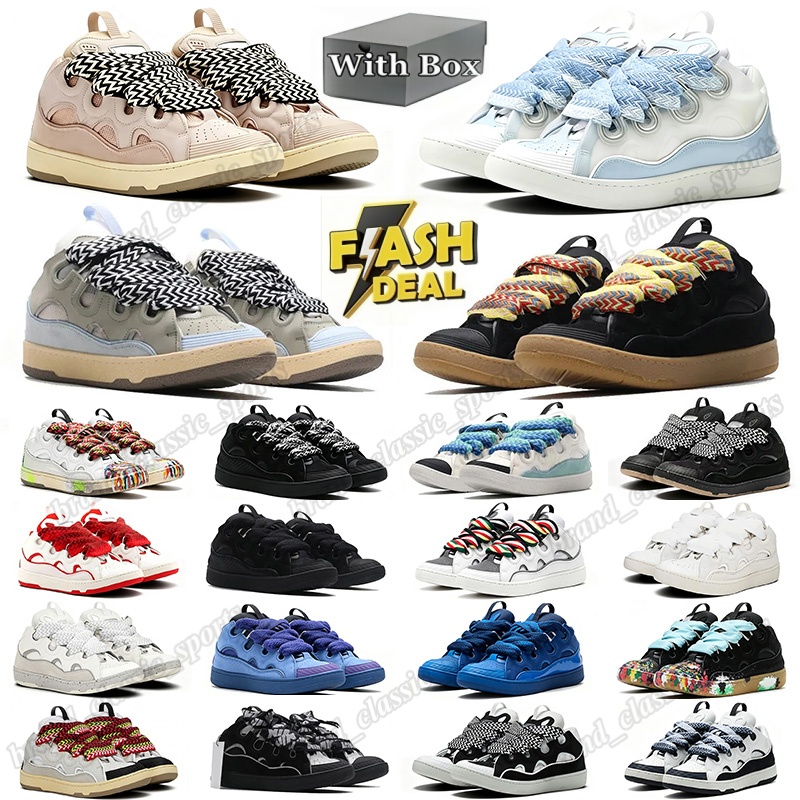 Con Scatola Scarpe Casual Firmate Sneakers Per Uomo Donna Bianco Avorio Pelle Nera Scarpe Da Ginnastica Da Uomo Corridori Chaussure Scarpa Da Passeg-image
