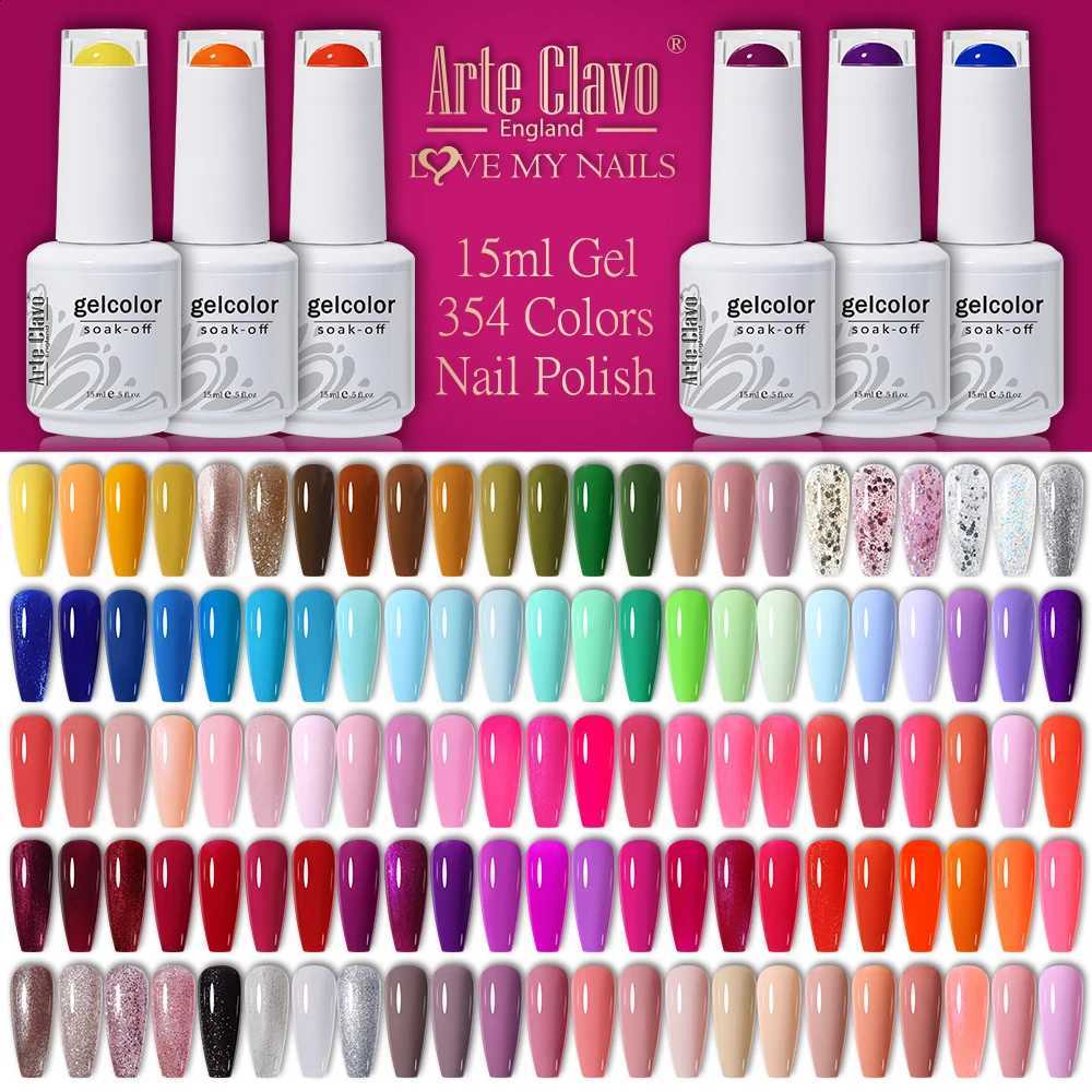 Arte Clavo 15ml Gel Nail Polishes Pink Nude Hybrid Nail Gel Lak Manicure Semi-permanent Enamels Varnish For UV LED Nail Supplies Q260910 - view 1