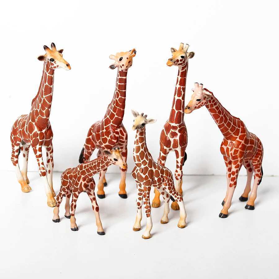 Simulation Wild Forest Animals Okapi Giraffe Wildebeest Zebra Plastic Model Figure Educational Collection Gift For Kids C260908 - view 3