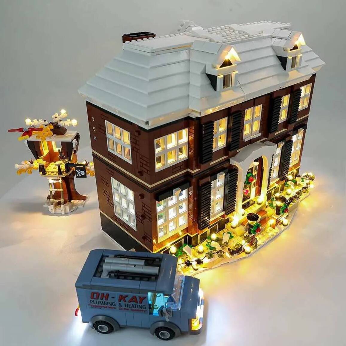 Baby Swing Build Block LED Light Kit For Christmas Gift 21330 toddler seat Home Alone House Street View Building Blocks Bricks Toy Lamp Brick S