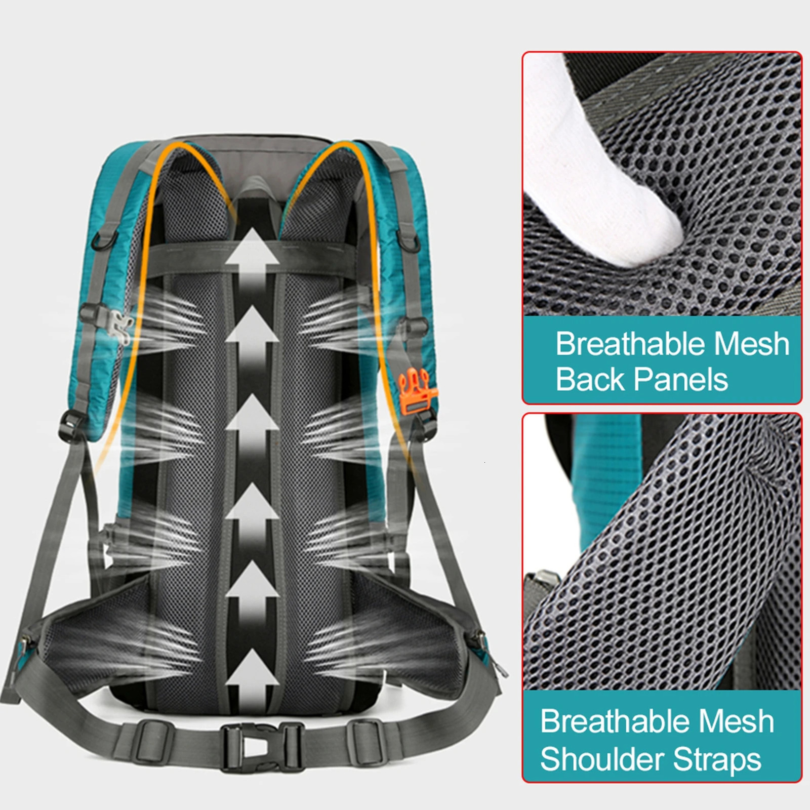 70L Hiking Backpack Camping Climbing Rucksack Travel Trekking Rucksack Mountaineering Bag Outdoor Sports Backpack Waterproof 260910 - view 3