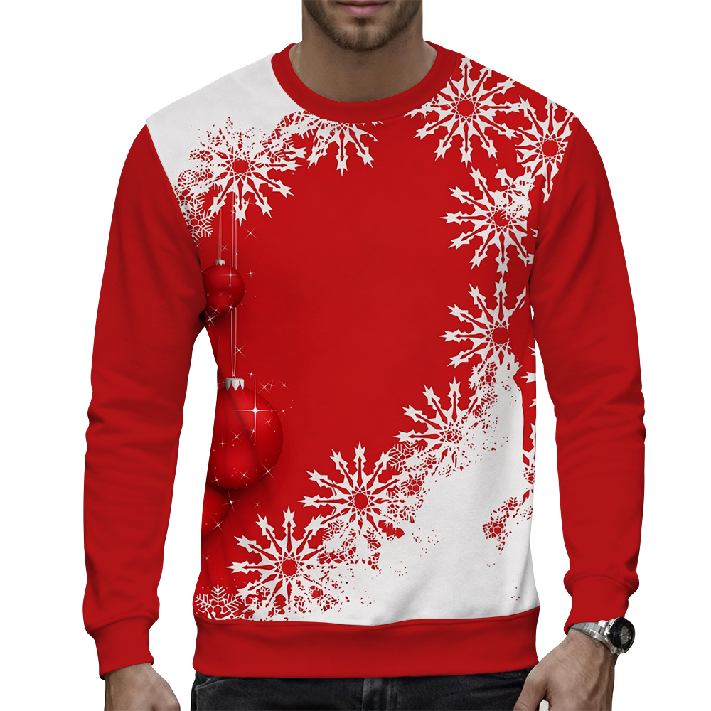 Men's Casual Unhooded Pullover Sweatshirt Ideal For Transition Seasons - view 6