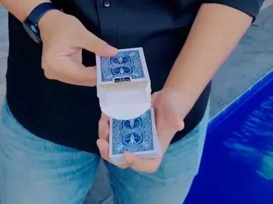 Deck Out Card Magic Tricks Illusions Close up Magic Props Real Deck Passes Through Real Box Street Magician Visual Magie Fun Q260910 - view 5