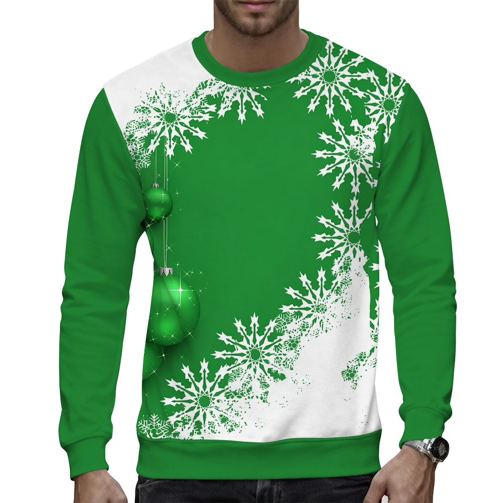 Men's Casual Unhooded Pullover Sweatshirt Ideal For Transition Seasons - view 8