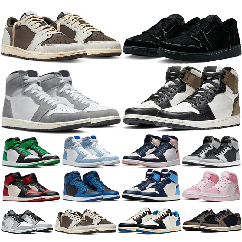 2026 Designer Shoes 1S Low OG Black Phantom Triple White University Blue UNC Br…