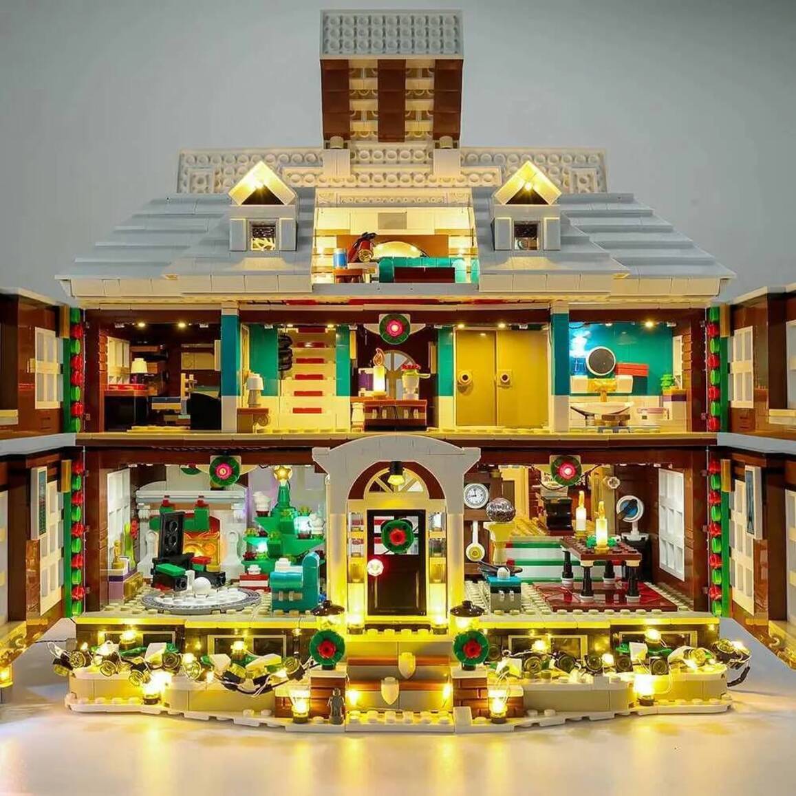Baby Swing Build Block LED Light Kit For Christmas Gift 21330 toddler seat Home Alone House Street View Building Blocks Bricks Toy Lamp Brick S - view 6