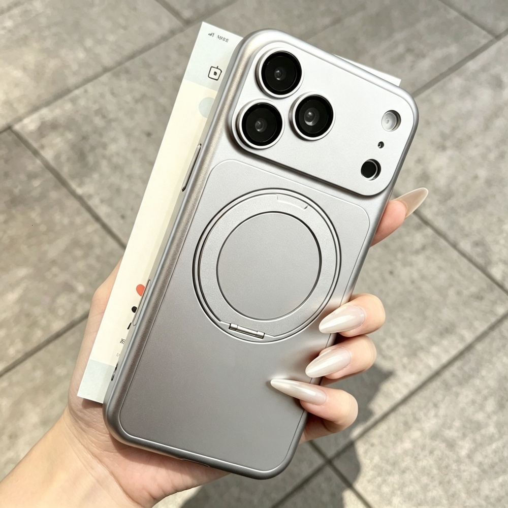 Phone Case 360 Rotating Metal Car Holder Ring Magnetic Case For Iphone 18 Pro Max 17 16 15 14 13 Magsafe Frosted Hard PC Bumper Cover Tcehub - view 3