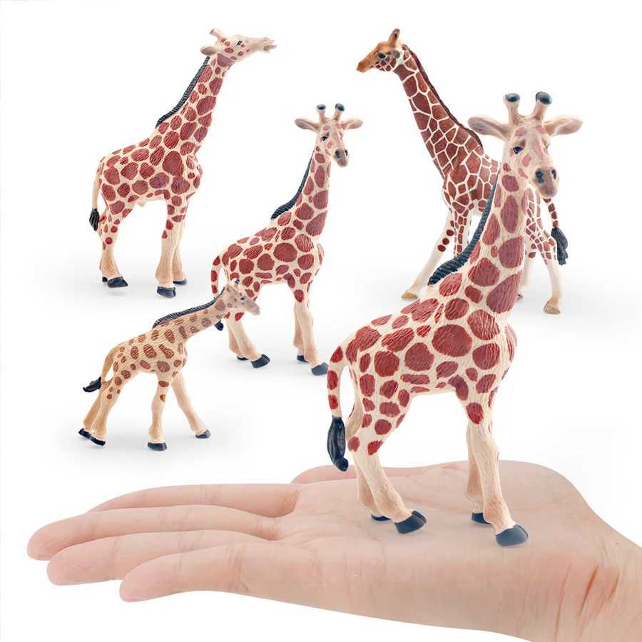 Simulation Wild Forest Animals Okapi Giraffe Wildebeest Zebra Plastic Model Figure Educational Collection Gift For Kids C260908 - view 6