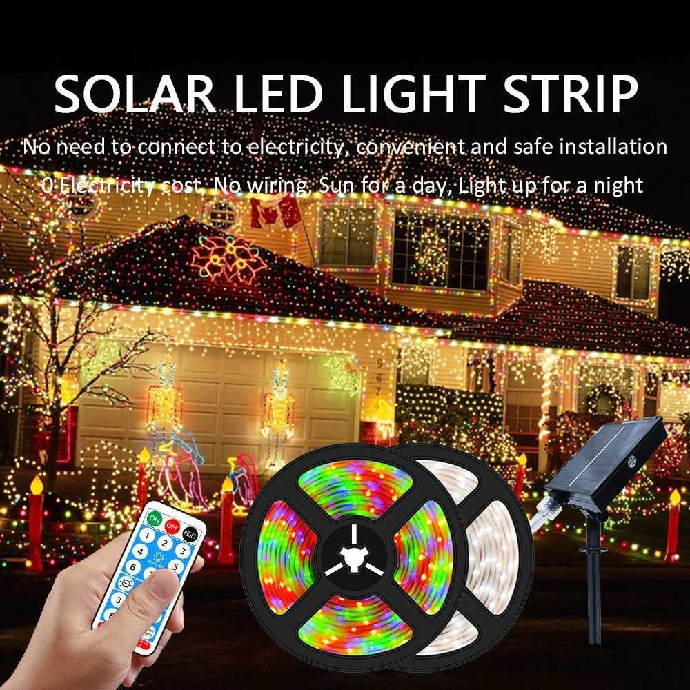 Solar Led Strip Light 5M/10M Rechargeable Solar String Waterproof Garden Lamp Christmas Lights Atmosphere Outdoor Decoration Q260910 - view 5