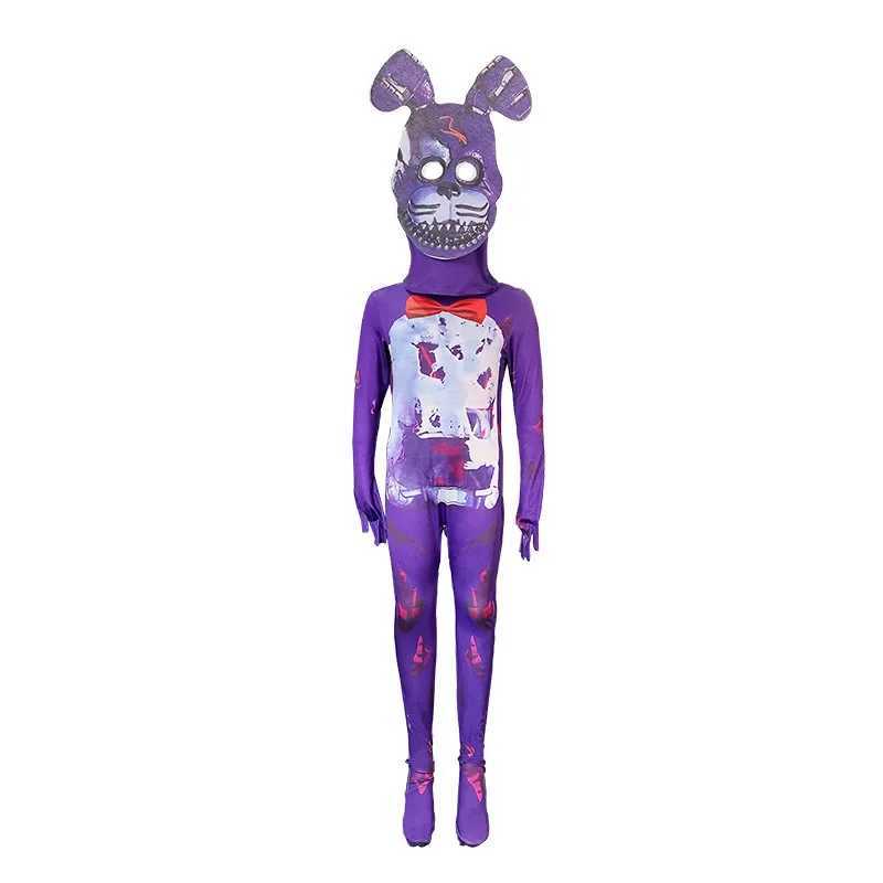 Bear House Halloween Costume for Kids Five Nights Freddyed Jumpsuit Cosplay Nightmare Bonnie Fnaf Freddy Anime 2025 PPT01.. Q260909 - view 6