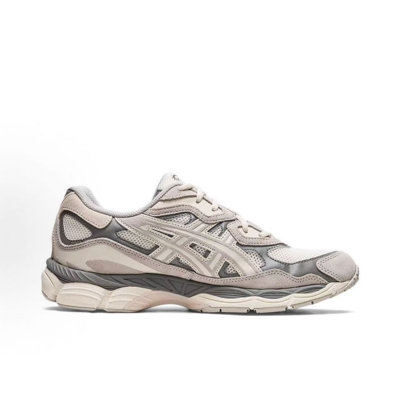 ASICS GEL NYC Men Women Sneakers Clay Grey Suede Mesh Upper Retro Running Shoes Shock Absorbing Cushioned Casual Athletic Sport Shoes - view 8