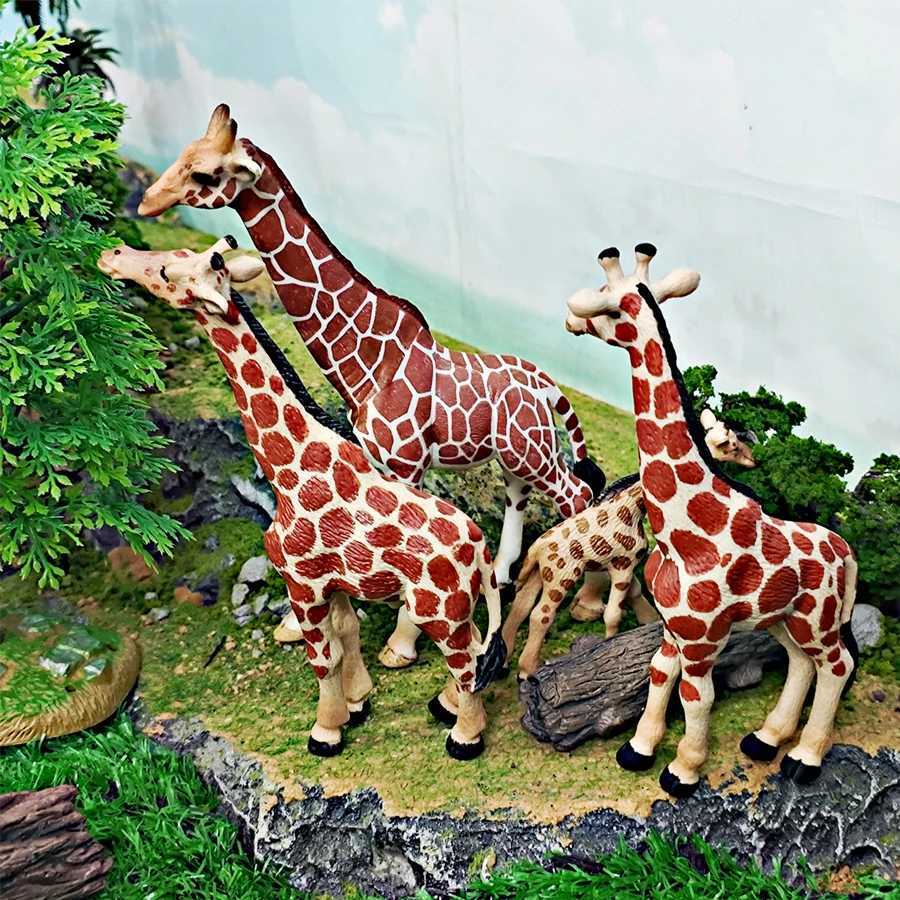 Simulation Wild Forest Animals Okapi Giraffe Wildebeest Zebra Plastic Model Figure Educational Collection Gift For Kids C260908 - view 7