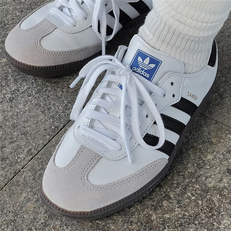Adidas Samba OG Unisex Low-top Sneakers Leather Suede Patchwork German Trainer Shoes Gum Rubber Sole Retro Vintage Casual Skate Shoes - view 9