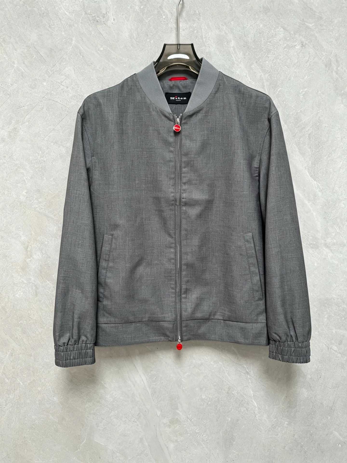 Kiton Men's Bomber Jacket Full Zip Baseball Collar Casual Lightweight Outerwear Christmas Gift for Men Z260909
